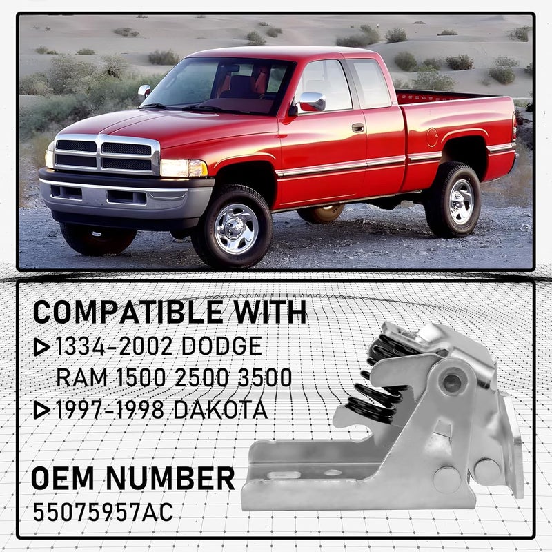 Gagsu Door Hinge Upper Driver Side Left for Dodge Ram 1500 2500 3500 and Dakota - Image 2