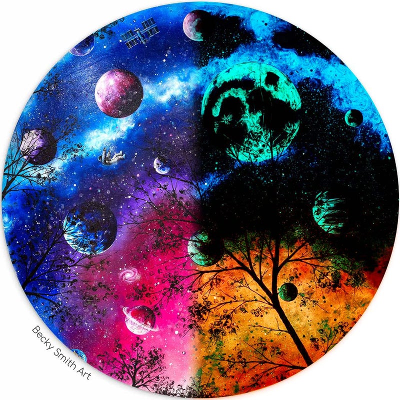 SpaceBeams Nebula Glow in the Dark Paint (0.68 Fl Oz) Pink With Orange Glow, Non-Toxic, Water Based - Image 5