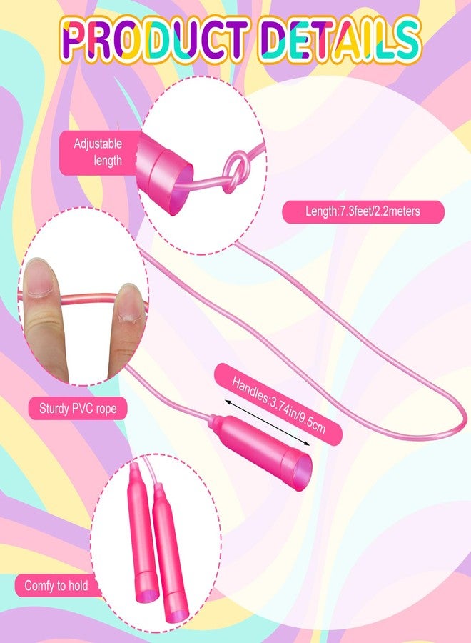 Poen 2 Pcs Detachable Hoop and Jump Rope Set Include 7.3 Ft Skipping Rope and 23 Inch Adjustable Exercise Hoop Gymnastic Fitness Exercise Gift Equipment(Rose Pink) - Image 2