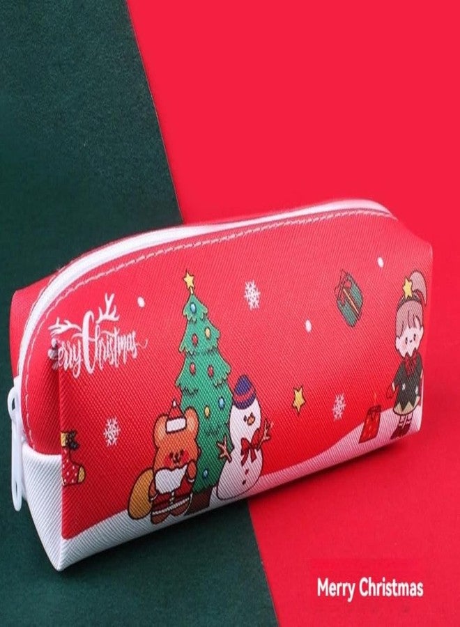Le Delite Christmas Santa Stationery Gift Set for Kids I new year goody gift set cute stylish School Stationery Pencil Pouch with Bag Diary I Return Gift for Kids (8 items set) - Image 3