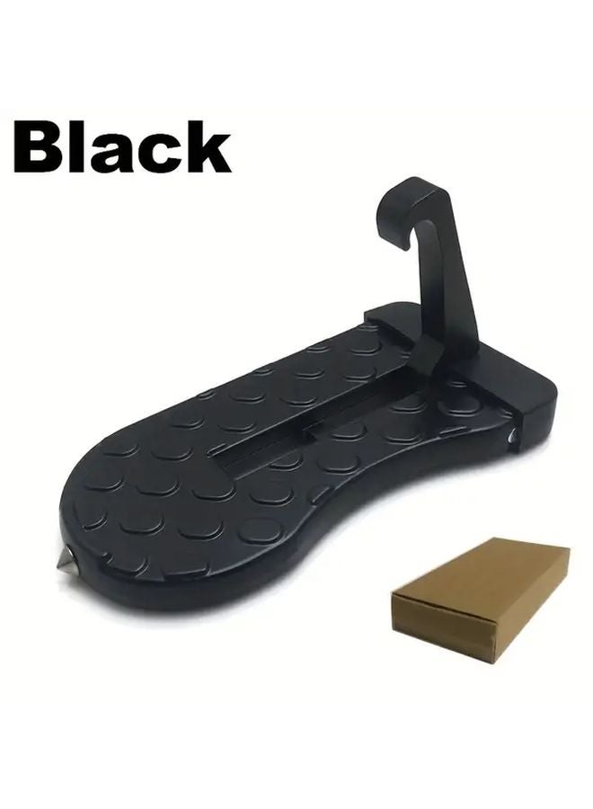 Black Off Road Vehicle Roof Pedal Assist Board Climber Ladder Luggage Rack - Image 1