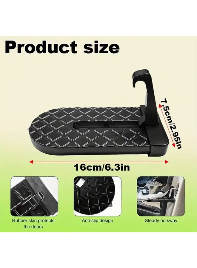 Black Off Road Vehicle Roof Pedal Assist Board Climber Ladder Luggage Rack - Image 3