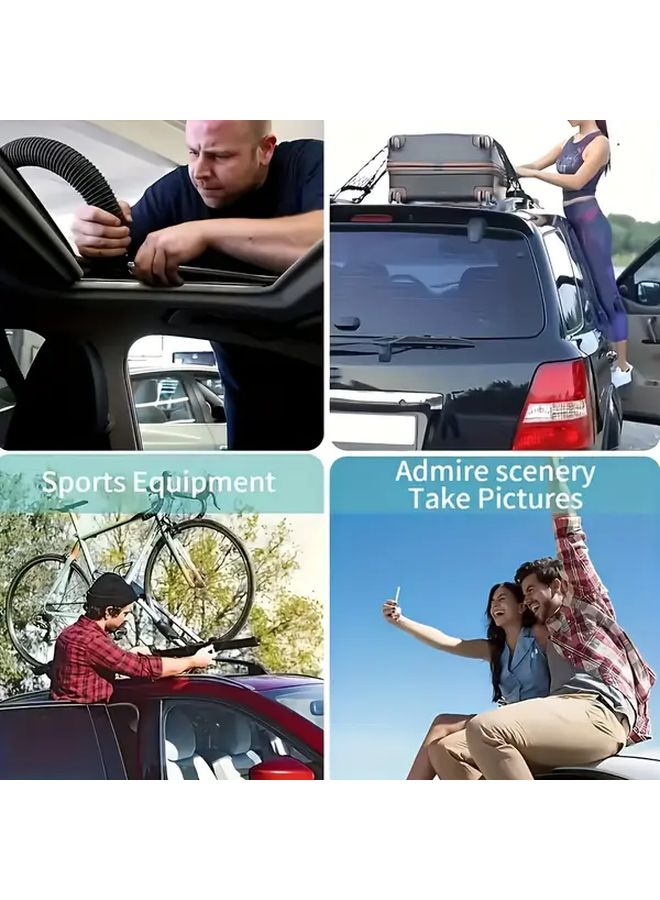 Black Off Road Vehicle Roof Pedal Assist Board Climber Ladder Luggage Rack - Image 5