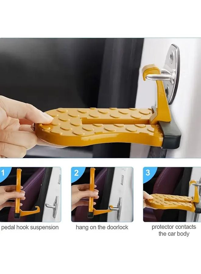 Black Off Road Vehicle Roof Pedal Assist Board Climber Ladder Luggage Rack - Image 2