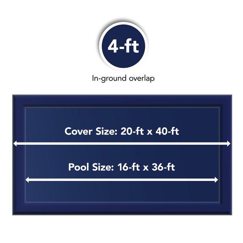 Blue Wave 16-ft x 36-ft Rectangular Leaf Net In Ground Pool Cover - Image 2