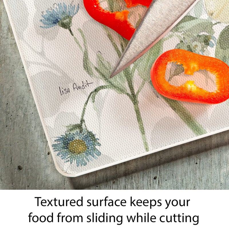 CounterArt Spring Meadow 3mm Tempered Glass Cutting Board 15â€ x 12â€ Manufactured in the USA Serving Board Charcuterie Board - Image 3