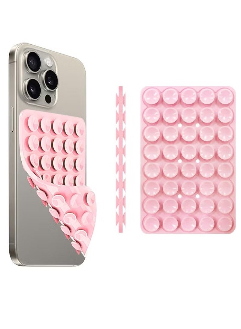 4 Pack Silicone Suction Cup Phone Case Mount Double Sided, Phone Accessories Hands-Free Strong Grip Holder for Selfies and Videos, Silicon Phone Stand Sticky for iPhone and Android - Image 1