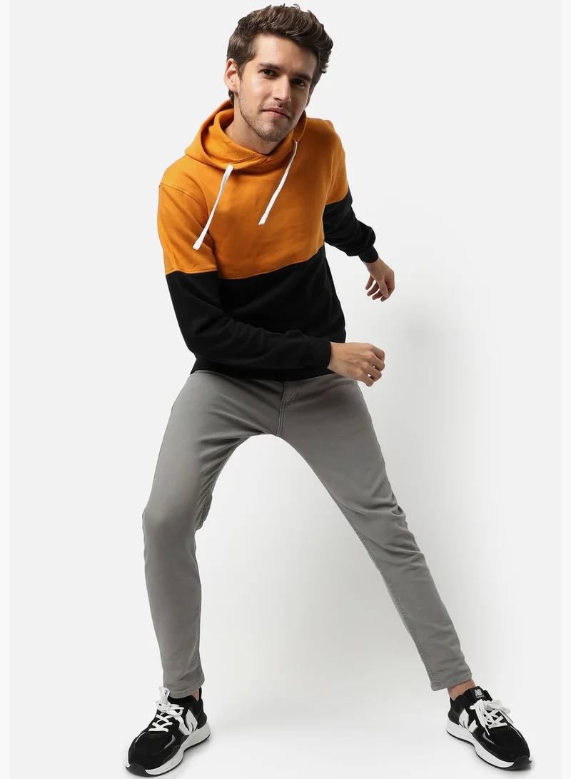 Campus Sutra Color Block Hoodie