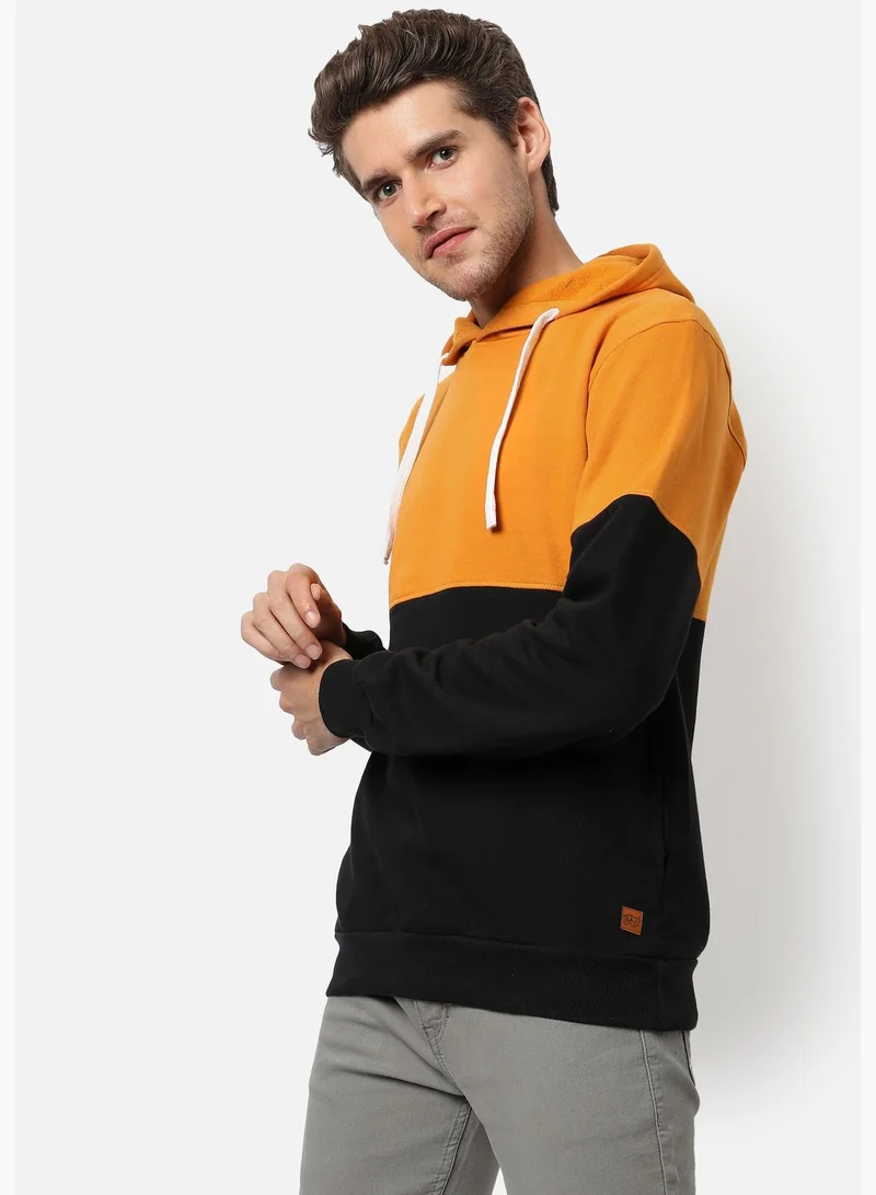 Campus Sutra Color Block Hoodie