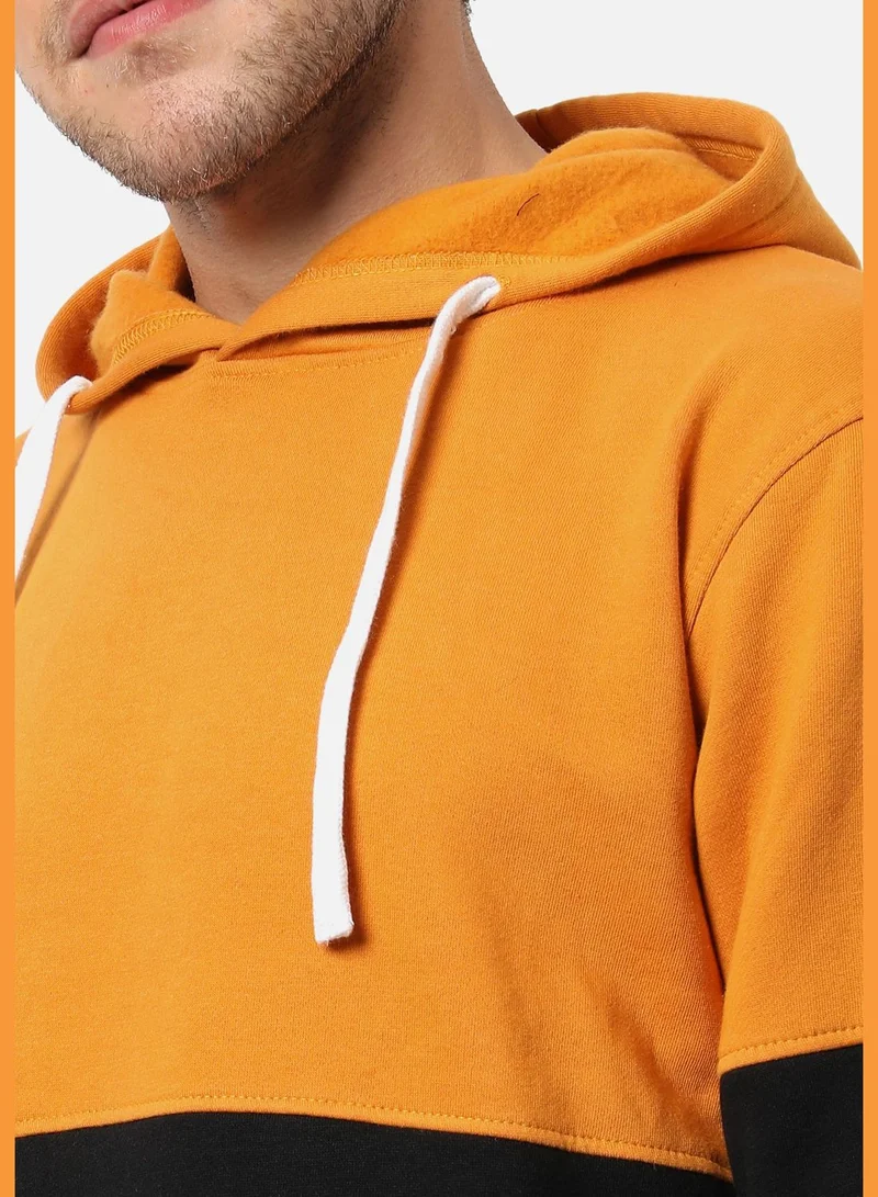 Campus Sutra Color Block Hoodie