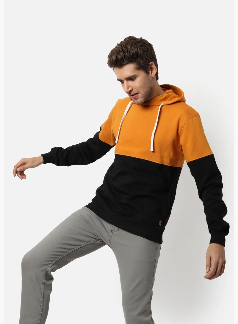 Campus Sutra Color Block Hoodie
