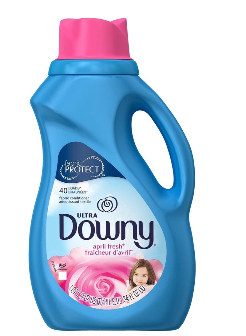 Downy Downy Ultra Laundry Fabric Conditioner Liquid (Fabric Softener), April Fresh, 40 Loads 34 Fl Oz