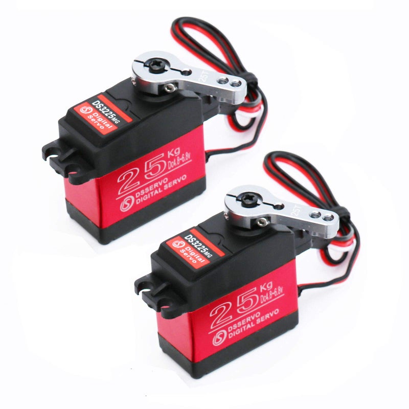 BETU 2Pack 25KG High Torque RC ServoWaterproof servo Compatible with 1618 110 112 RC Car Full Metal Gear Steering Servo with 25T Servo Horn270 - Image 4
