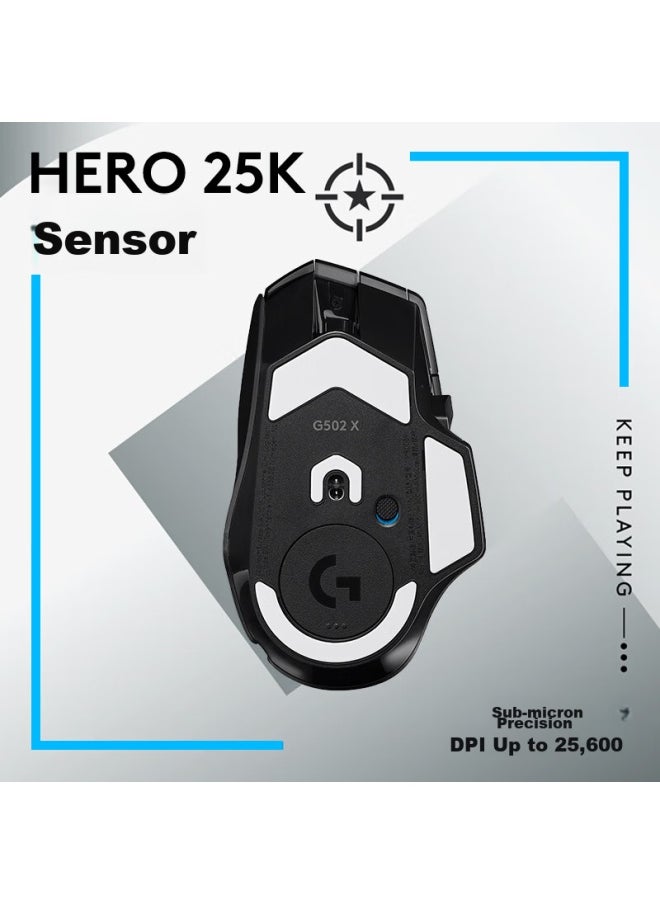 G Logitech (g) G502 X Lightspeed Wireless Gaming Mouse, G502 Advanced Wireless Version, New Optical-mechanical Hybrid Micro Switch, Hero Engine, Esports Mouse, Black  - Image 5