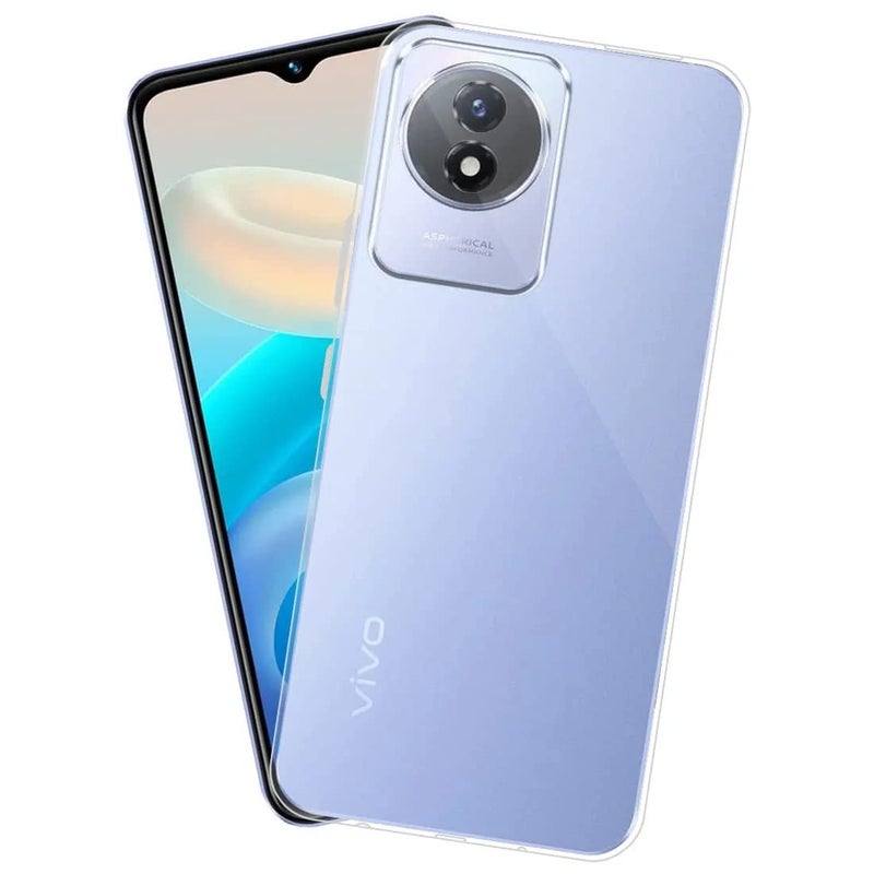Nishtech for Vivo Y02, Y02T Premium Transparent Hybrid Soft Slim Dust Proof Back Case Cover with Camera Protection - Image 3