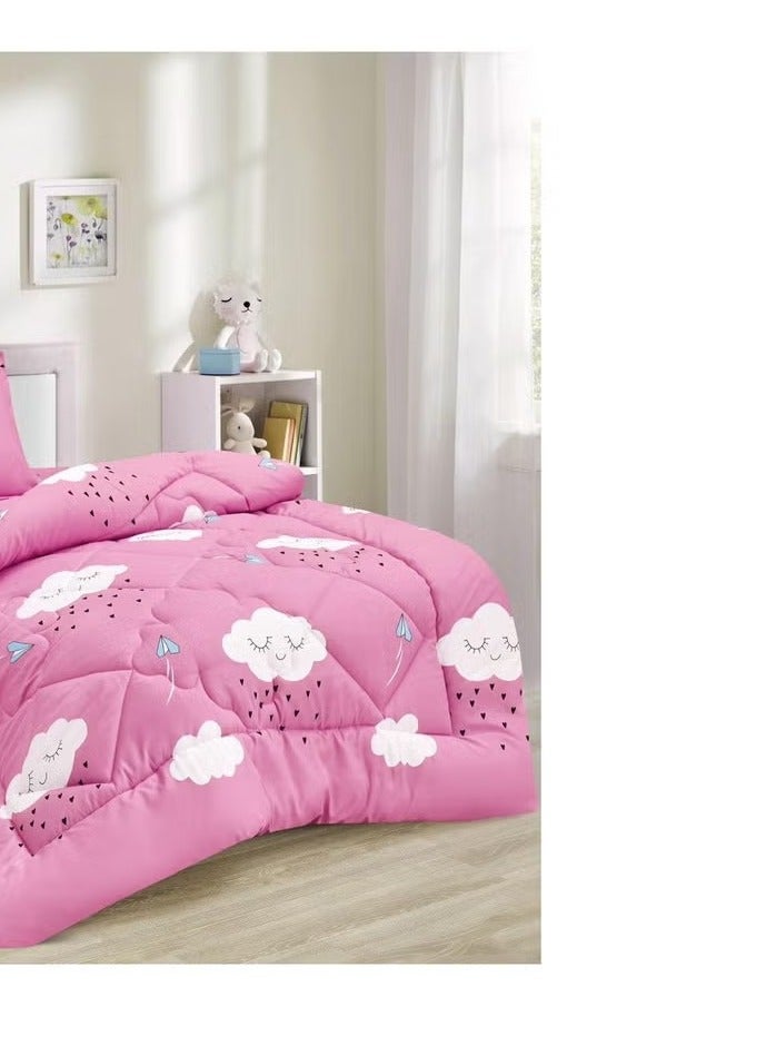 مينج لي لحاف سرير أطفال مقاس مفرد 3 قطع، يتضمن لحاف و ملاءة سرير وغطاء وسادة نوم و غطاء، لحاف خفيف الوزن ويستخدم على الاتجاهين، مناسب لجميع الفصول - Image 3