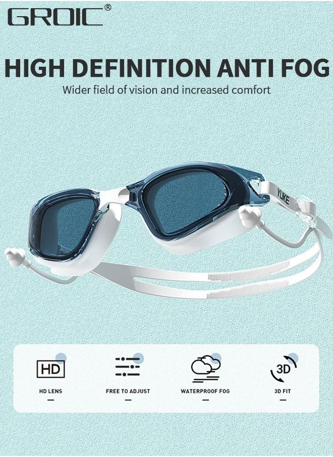 GROIC Swimming Goggles Adult Racing Wide Vision Leak-proof UV Protection Waterproof  Anti-fog for Unisex-Adult Swim Races Goggles Professional Swim Goggles Clear Vision Underwater  - Image 3