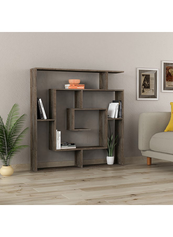 Mourah Home - Labirent Bookcase - Dark Brown - 2 Years Warranty - Image 1