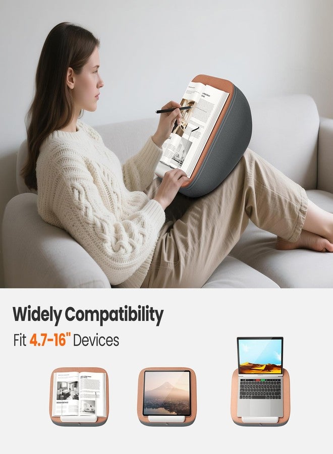 Tounee Bookseat Lap Beanbag Book Stand for Hands Free Reading Comfortable Book Pillow-Minimize Neck Fatigue - Ideal for Book Lovers Everywhere -Gray - Image 4