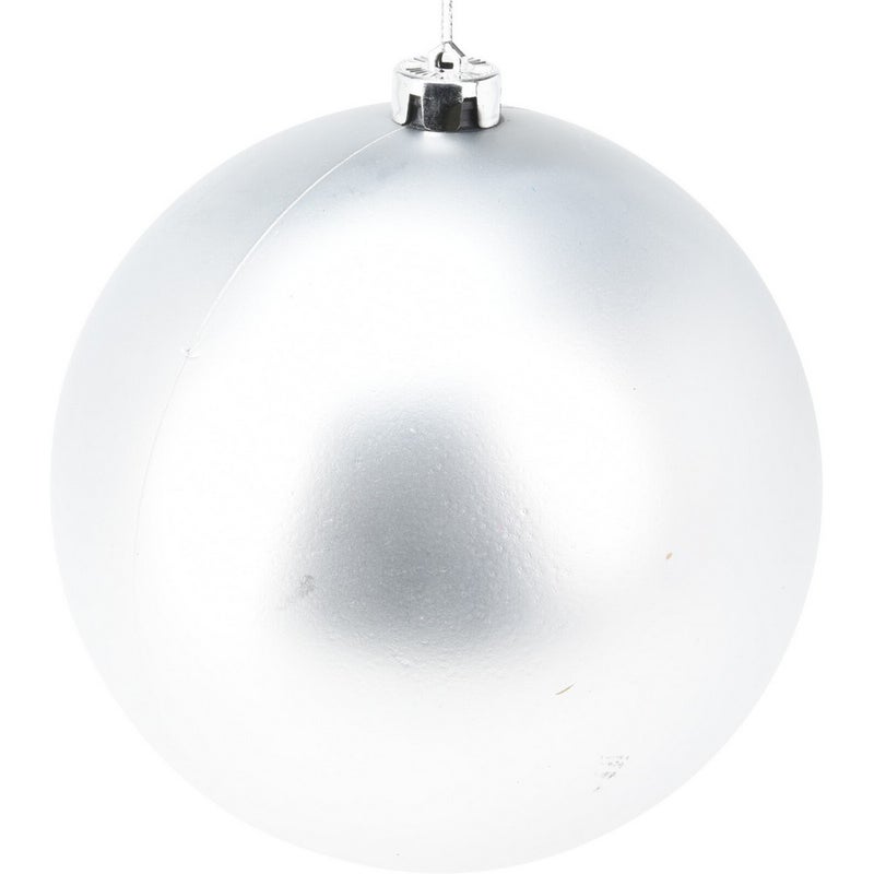 Koopman Christmas Ball, Xmas Ornament, Holiday Seasonal Decoration for Tree, Home, Party & Festive Display, Assorted 1 piece– 180mm Silver - Image 3