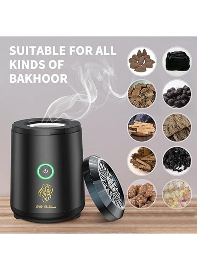Oud Bukhoor - Electric Mini Incense Burner Portable USB Rechargeable Black - Image 1