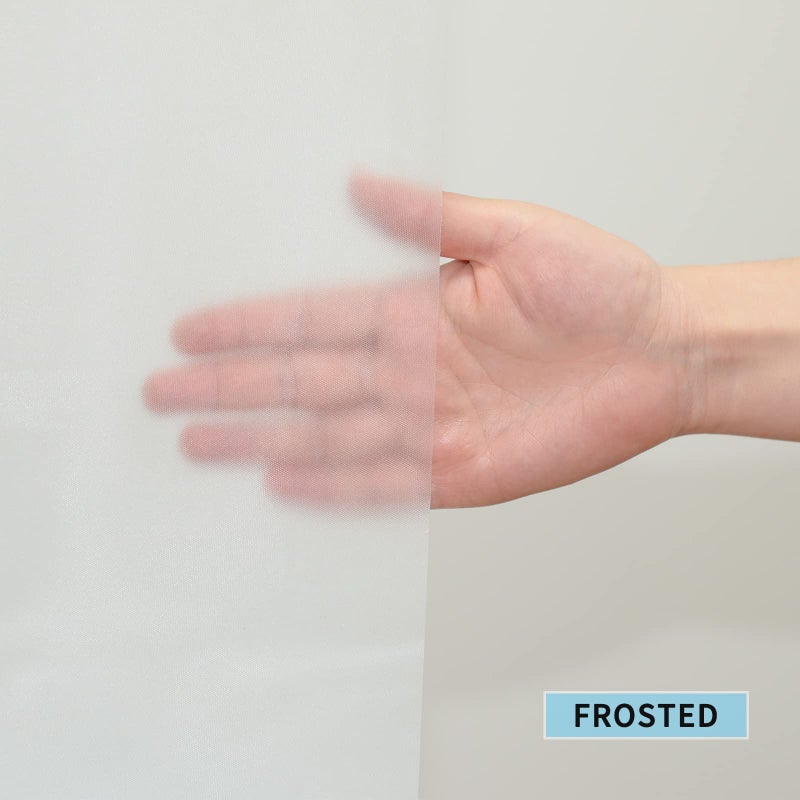 YISURE YISURE Plastic Frosted PEVA Bathroom Window Curtain  No Hook Needed Short Peva Privacy Waterproof Shower Curtain for Shower Room  Width 60 x Length 48 Inch  - Image 2