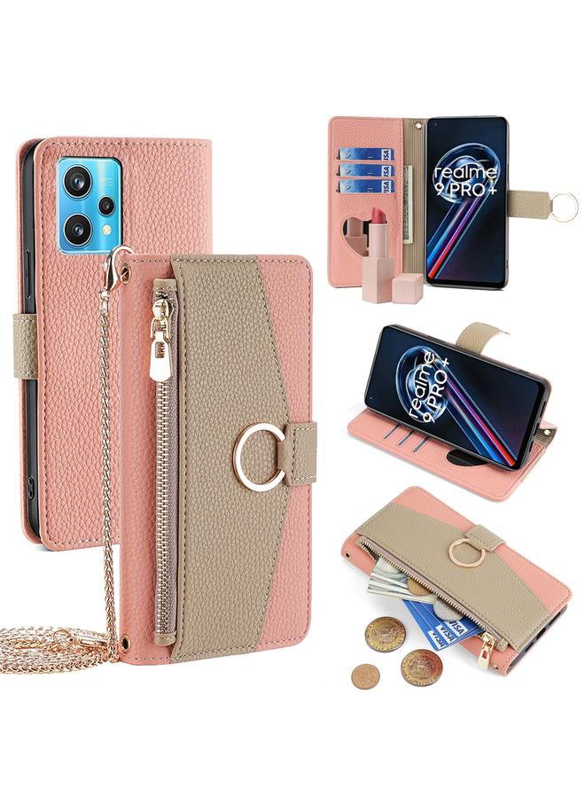 اس-توب جراب هاتف Realme 9 Pro+ Crossbody من الجلد بملمس الليتشي - Image 1