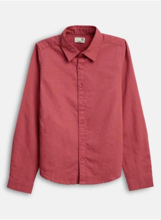 Boy's shirts in regular fit cheary colour cotton fabric embellished pattern pull over closure woven weave type round collar type round neckline half sleeve length button down upper body wear type suitable for casual occasions – timeless style with a playful twist! - pzsku/Z8CF7B22149757D017D67Z/45/1745407908/053a2c1f-ec57-4567-8fba-1fffd2a60a49