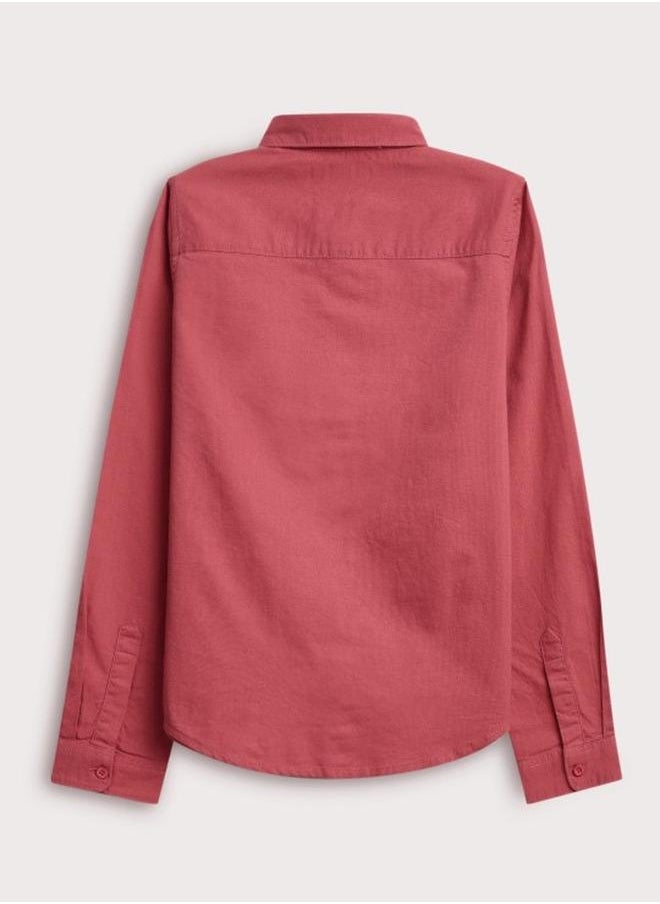 Bonkids - Boy's shirts in regular fit cheary colour cotton fabric embellished pattern pull over closure woven weave type round collar type round neckline half sleeve length button down upper body wear type suitable for casual occasions – timeless style with a playful twist! - Image 1