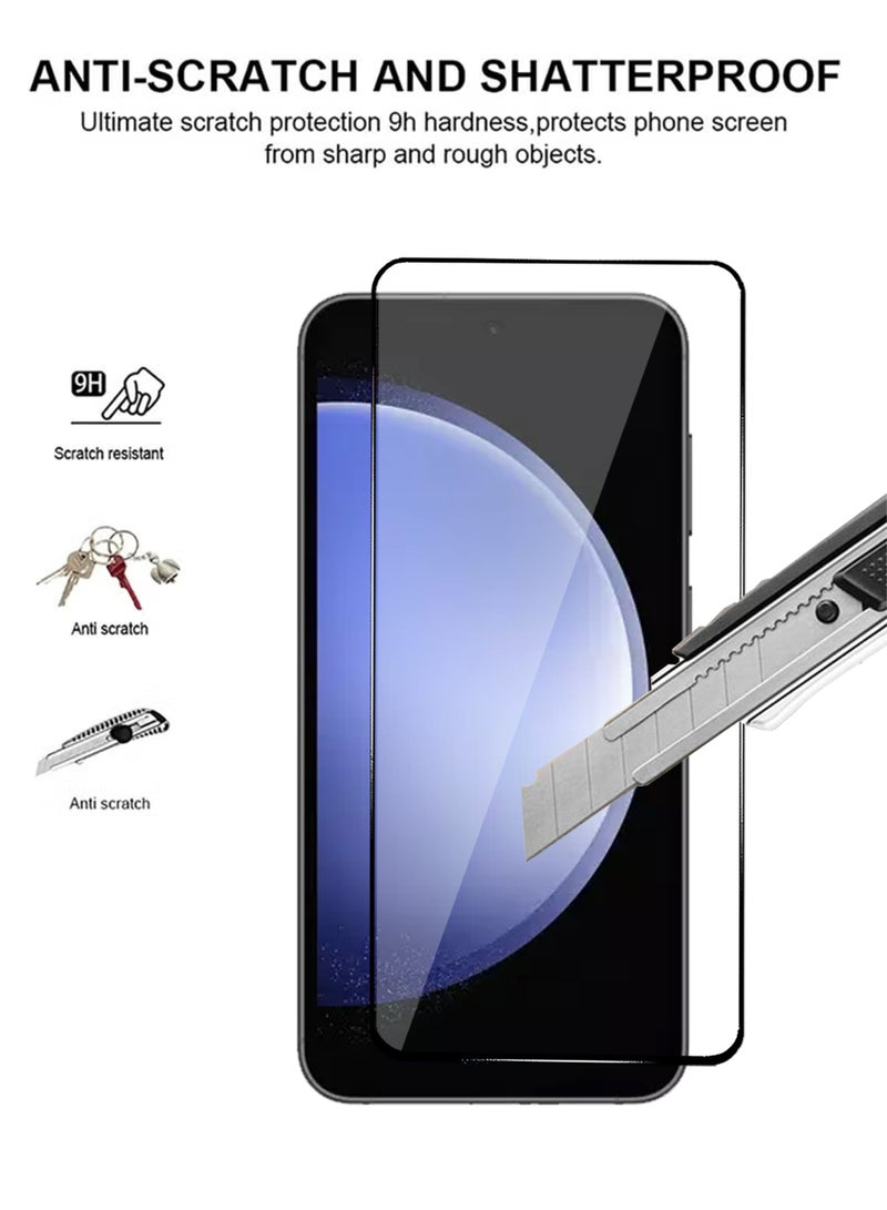 Samsung Galaxy S23 FE Screen Protector 2 Pack - Premium Full Screen Tempered Glass For Samsung Galaxy S23 FE, High Transparency, Delicate Touch, Anti-Explosion, Smooth Arc Edges, Easy Installation - Image 3