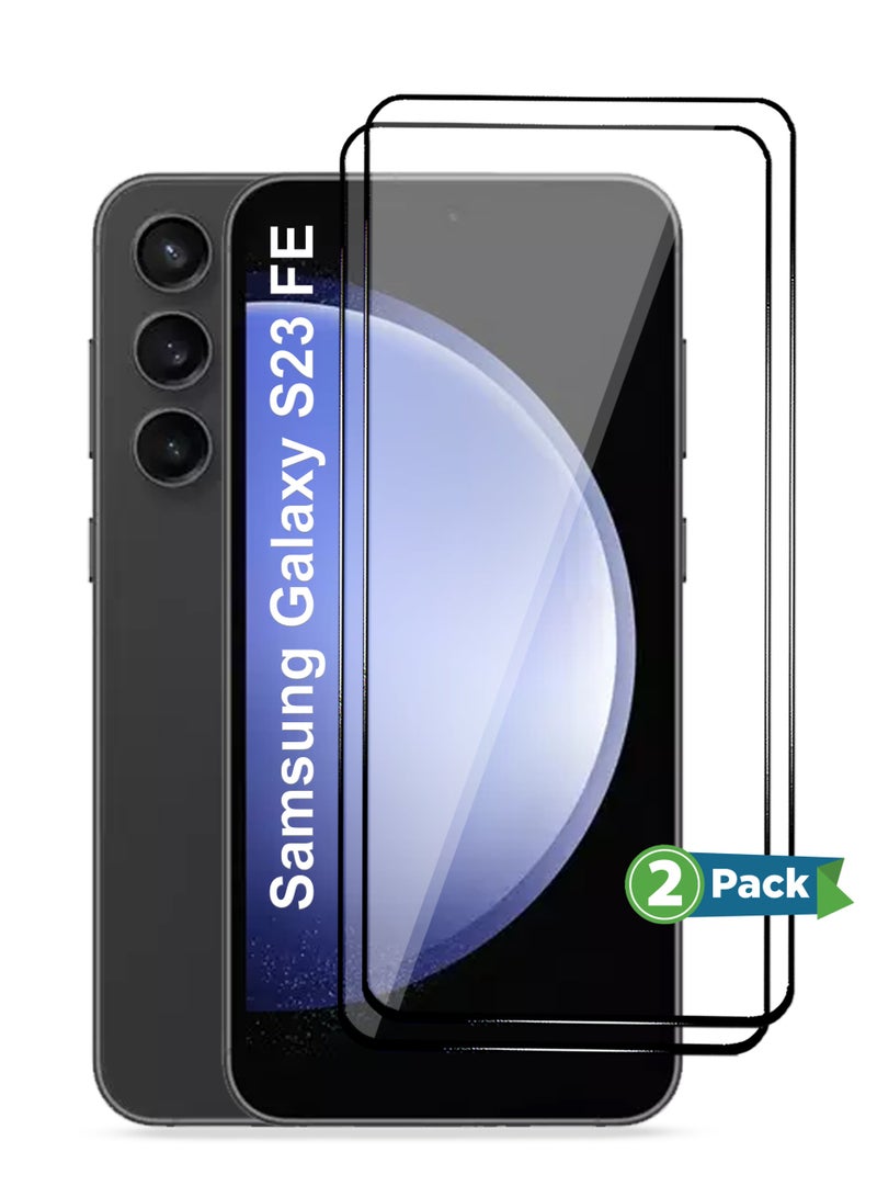 Samsung Galaxy S23 FE Screen Protector 2 Pack - Premium Full Screen Tempered Glass For Samsung Galaxy S23 FE, High Transparency, Delicate Touch, Anti-Explosion, Smooth Arc Edges, Easy Installation - Image 1