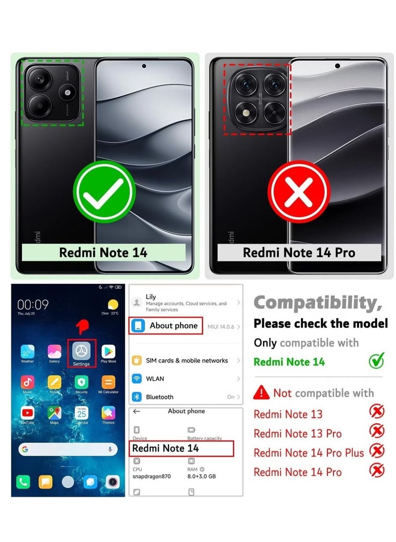 JAJEEK - Xiaomi Redmi Note 14 5G Case Cover – Magnetic Car Mount Holder, Rotational Metal Ring Grip, Kickstand, Shockproof TPU Bumper – Durable and Protective Case for Redmi Note 14 5G with Full Access to Ports - Image 1