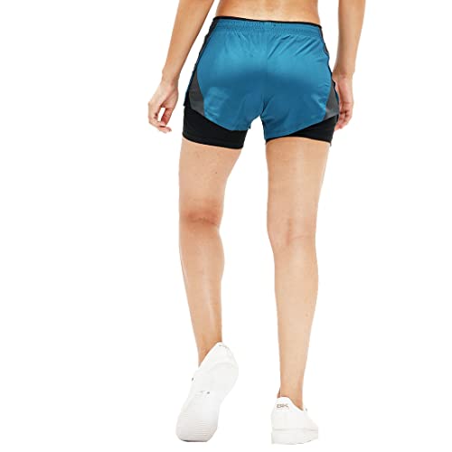 SHREY PRO Double Layer Shorts Girls-Dark Teal-XL - Image 2