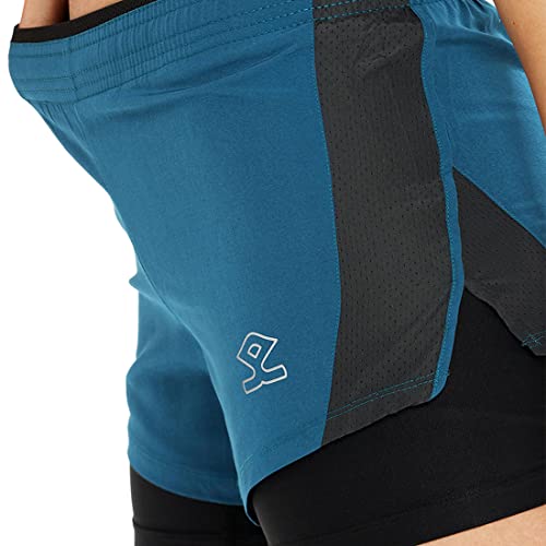 SHREY PRO Double Layer Shorts Girls-Dark Teal-XL - Image 3