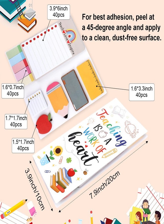 Bluckincle Teacher Gifts,Cute Teacher Sticky Notes Christmas Stocking Stuffers Under 10 Dollars Teachers Deals Supplies for School Office Classroom - Thank You Appreciation Valenties Easter Graduation - Image 3
