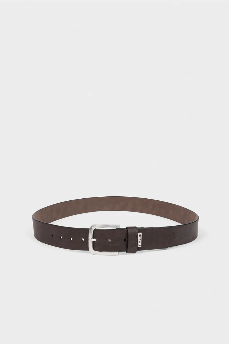 Defacto Man Rectangle Clasp Faux Leather Jean Belt