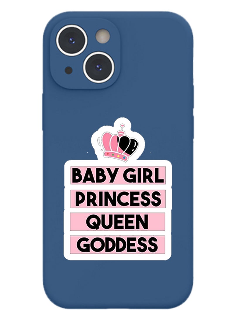 Theodor Protective Slim Fit Case Liquid Silicone Cover with Full Body Protection Anti-Scratch Shockproof Case For iPhone 13 Blue  - Basketball black copy - Image 1