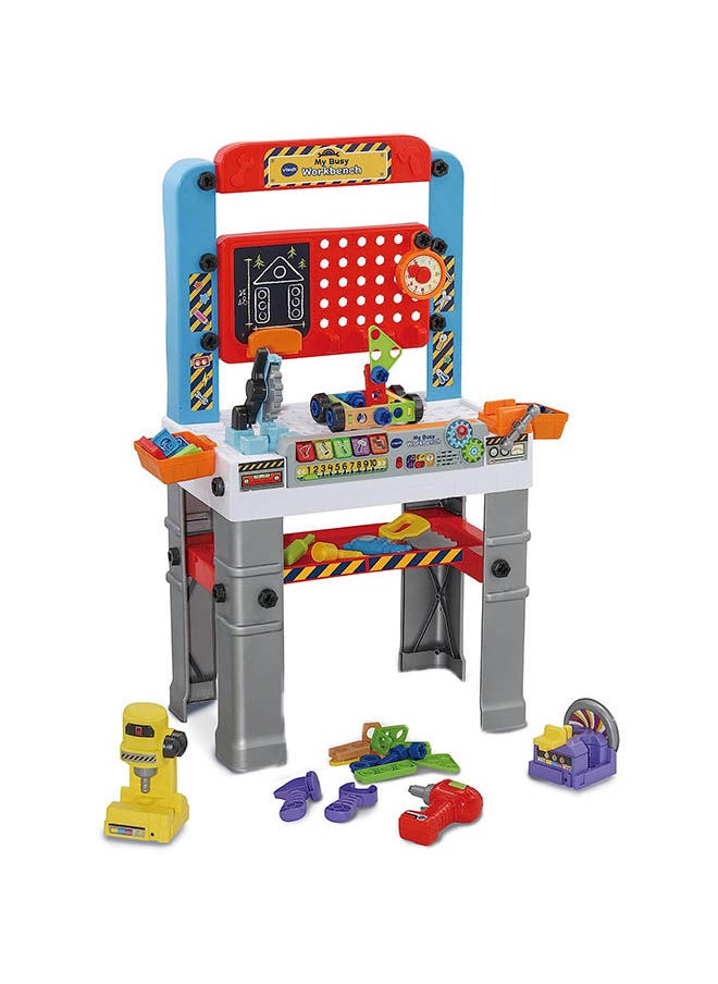 vtech - My Busy Workbench, Interactive Toddler Toy, Pretend Play Tools, 100+ Pieces, Lights, Music And Sounds - Image 1