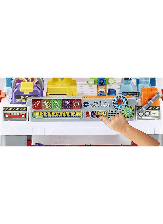 vtech - My Busy Workbench, Interactive Toddler Toy, Pretend Play Tools, 100+ Pieces, Lights, Music And Sounds - Image 1