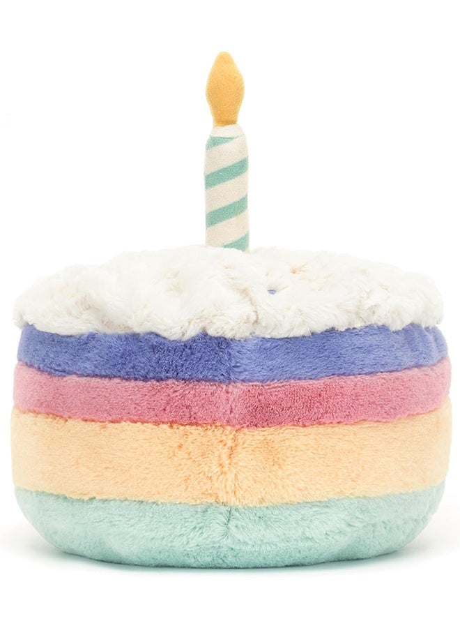 Jellycat Amuseable Rainbow Birthday Cake Food Plush - Image 2