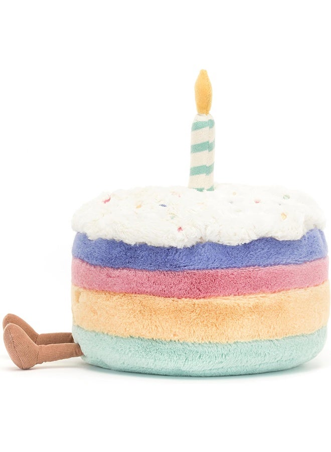 Jellycat Amuseable Rainbow Birthday Cake Food Plush - Image 3