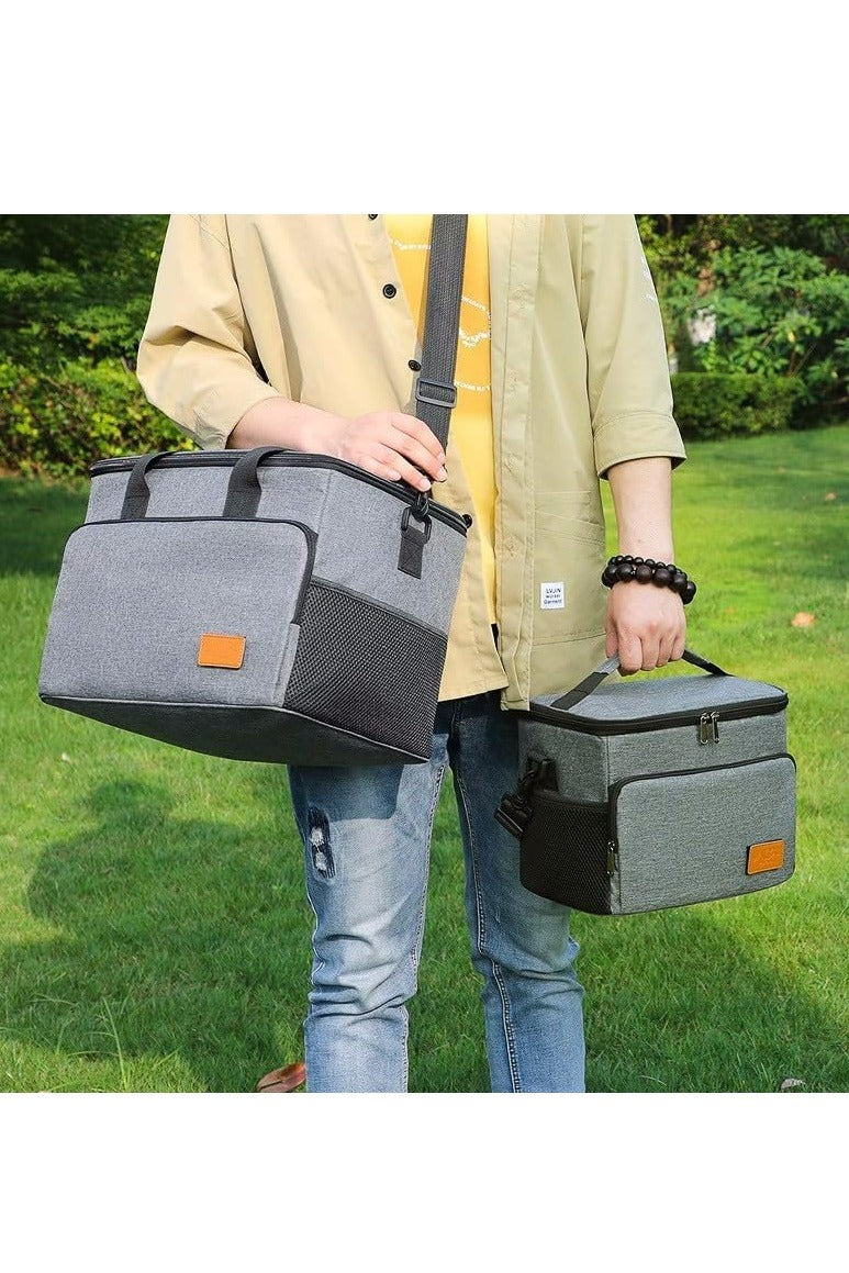 Oasisgalore 22L Large Insulated Lunch Bag, Portable Cooler Tote bag with Adjustable Strap, Leak and Waterproof for Picnic - Image 2