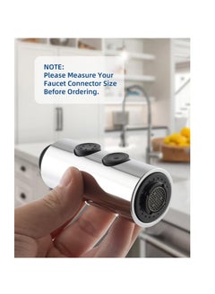Excefore Kitchen Faucet Head Replacement, Pull Down Spray Head Replacement, 2 Function for Kitchen Sink Faucet ,G1/2 or 13/16 Inch Male Connector (Chrome)  - Image 5