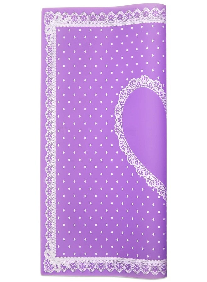 Pana Beauticom Silicone Flexible Foldable Workspace Desk Pad Mat for Manicures Nail Art Acrylic Gel Nails and More (Purple) - Image 3