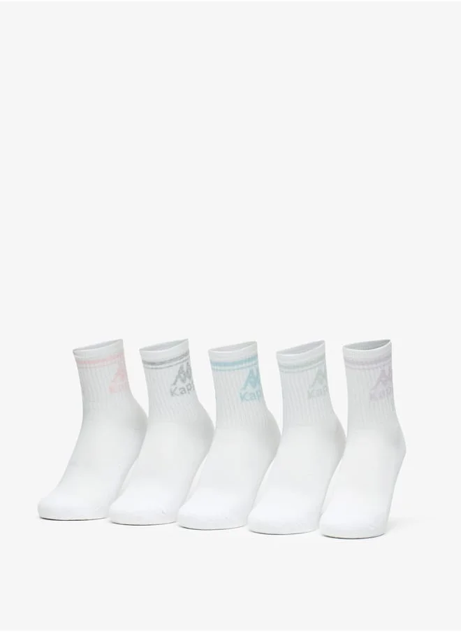 Kappa Girls Logo Print Half Terry Socks - Set of 5