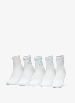 Kappa Girls Logo Print Half Terry Socks - Set of 5  - Image 1
