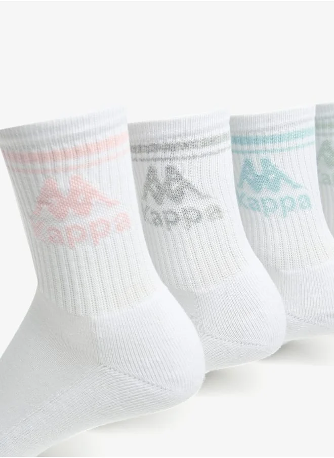 Kappa Girls Logo Print Half Terry Socks - Set of 5