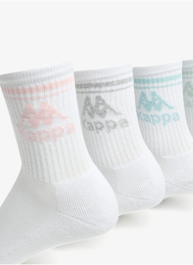 Kappa - Girls Logo Print Half Terry Socks - Set of 5 - Image 1
