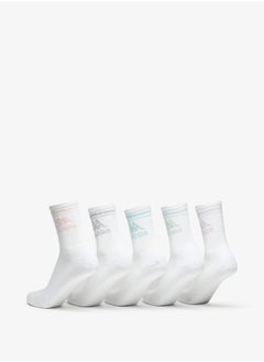 Kappa Girls Logo Print Half Terry Socks - Set of 5  - Image 3