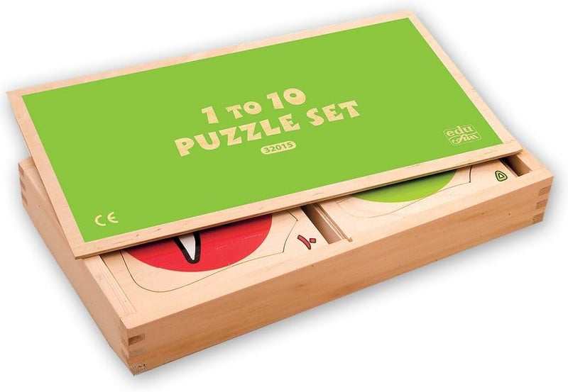 Edu Fun 1 to 10 Wooden Puzzle Set for Early Math Skills